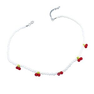 Cherry Pearl Beaded Necklace